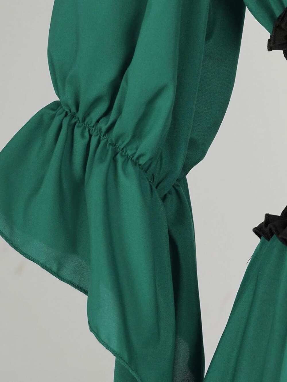 Green Renaissance Dress Medieval Costume Long Sleeve Victorian Women's MEDIUM - Picture 7 of 10